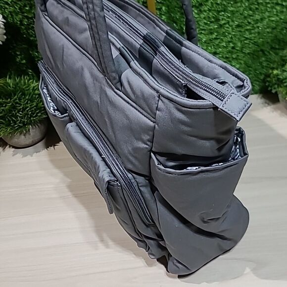 Vera Bradley Cotton Utility Tote Bag, Galaxy Gray - Recycled Cotton - Picture 7 of 9